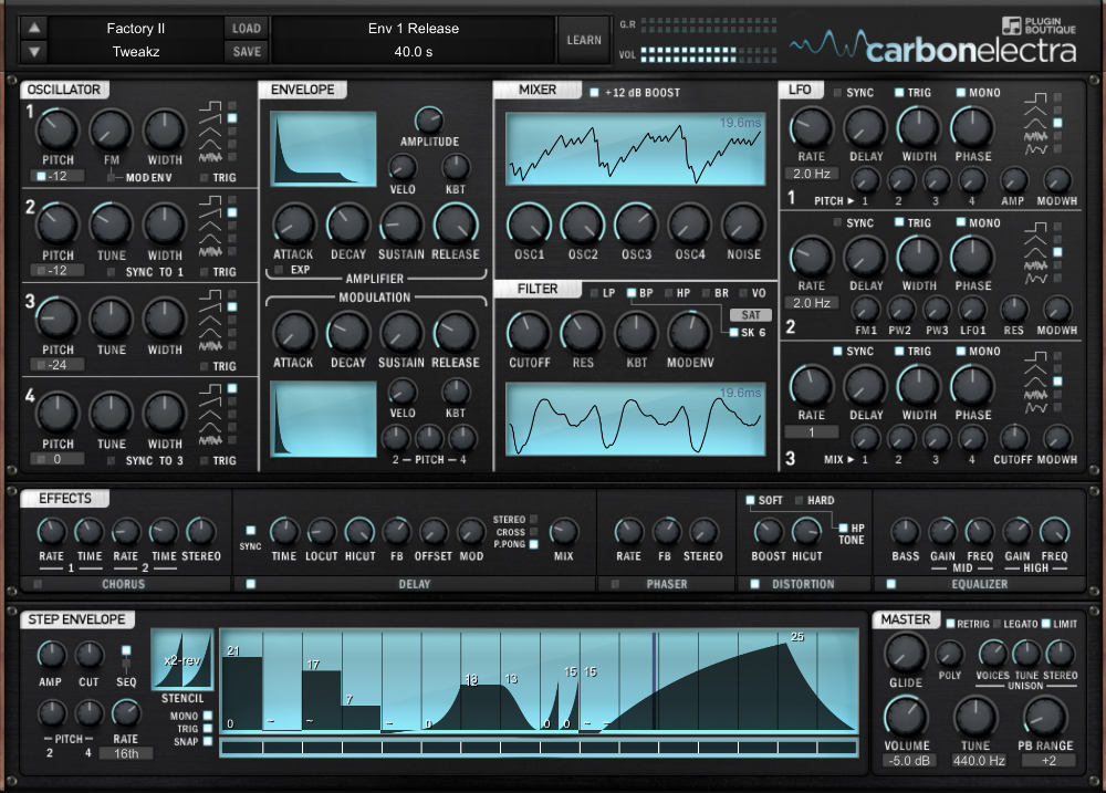 Plugin Boutique Carbon Electra interface
