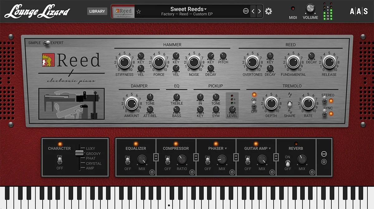 AAS Lounge Lizard EP-5 interface