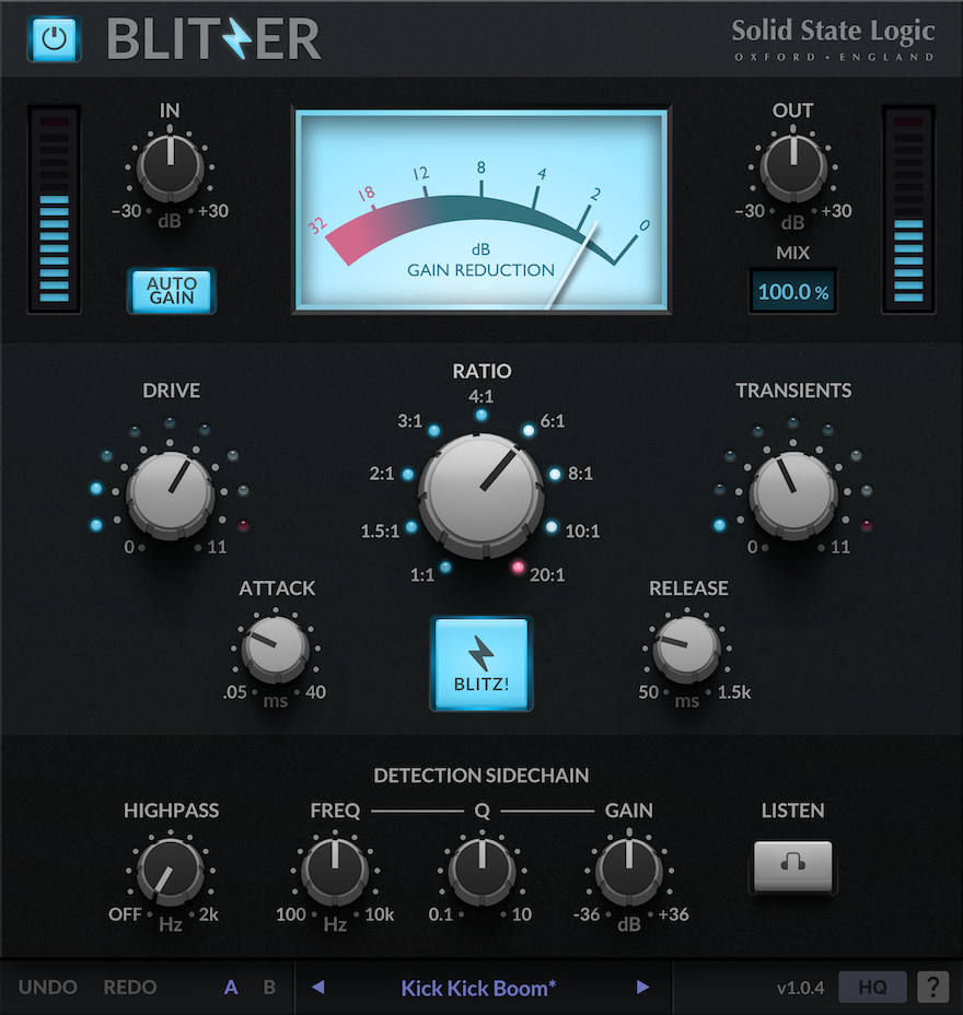Solid State Logic SSL Blitzer interface