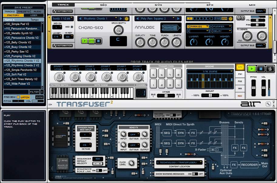 AIR Music Technology Transfuser 2 interface