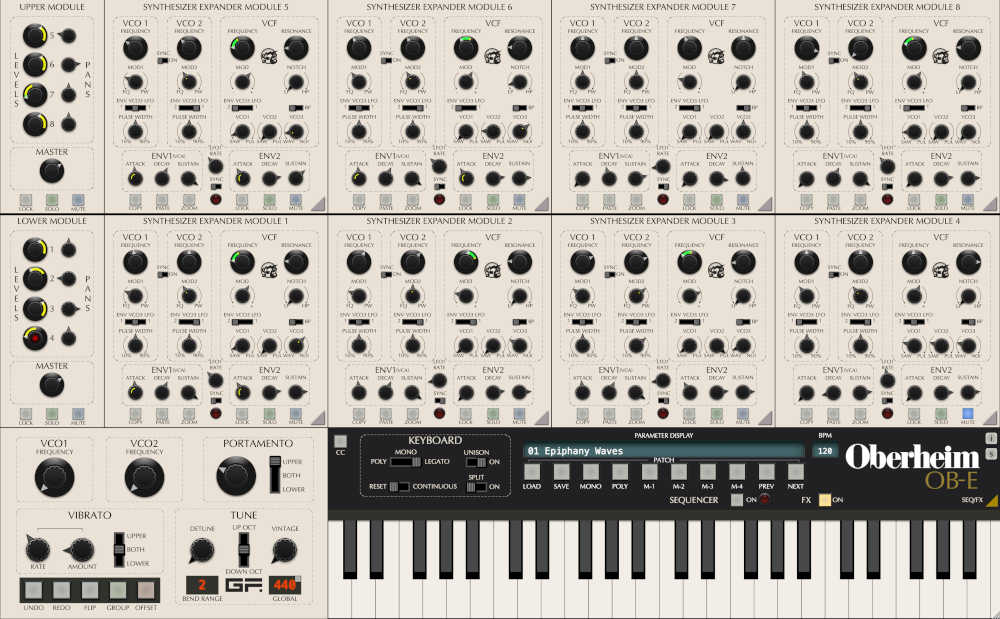 GForce Software Oberheim OB-E interface