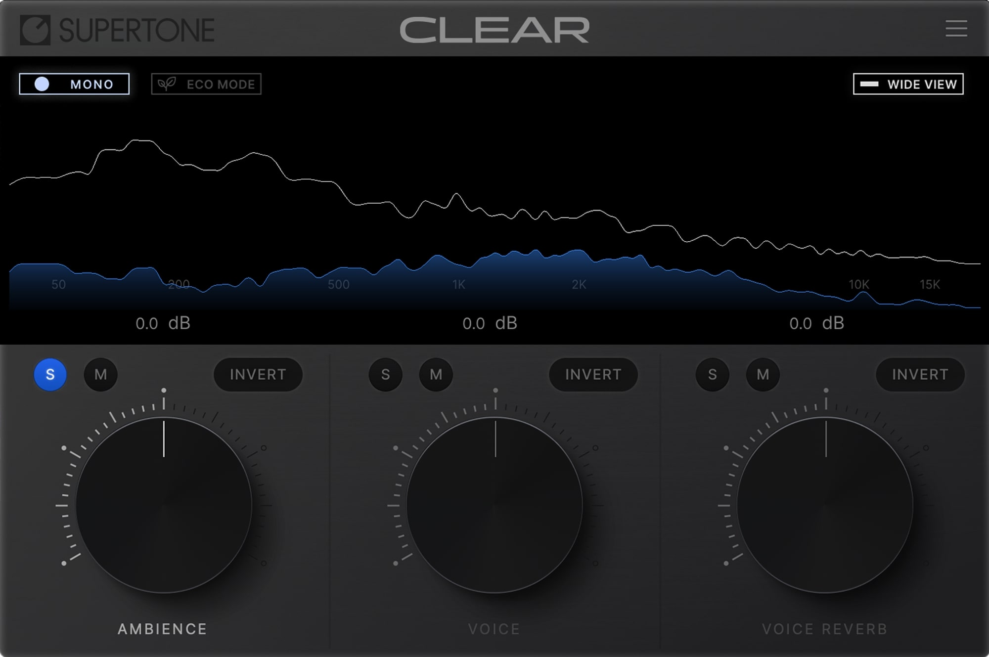 Supertone CLEAR interface