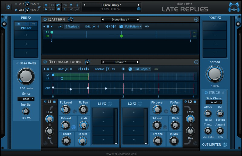 Blue Cat Audio Late Replies interface