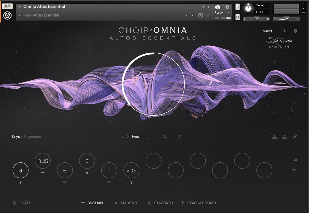 Native Instruments Choir: Omnia Essentials interface