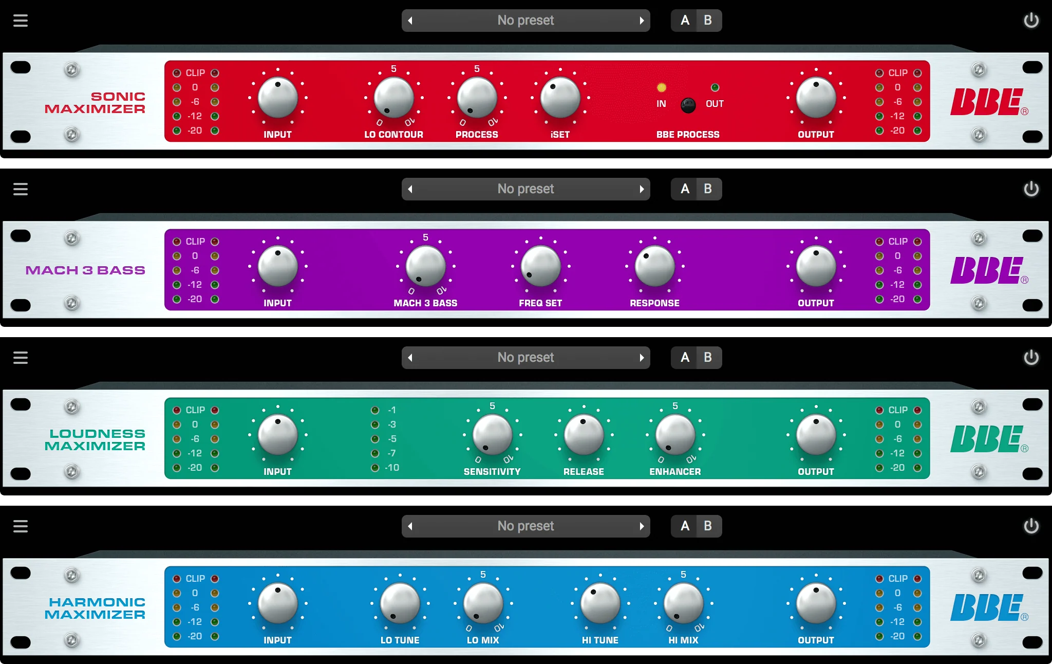 BBE Sound Sonic Sweet interface