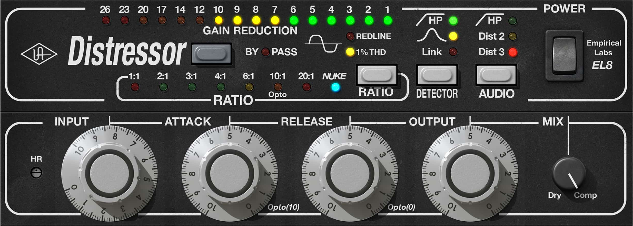 Universal Audio Empirical Labs EL8 Distressor interface