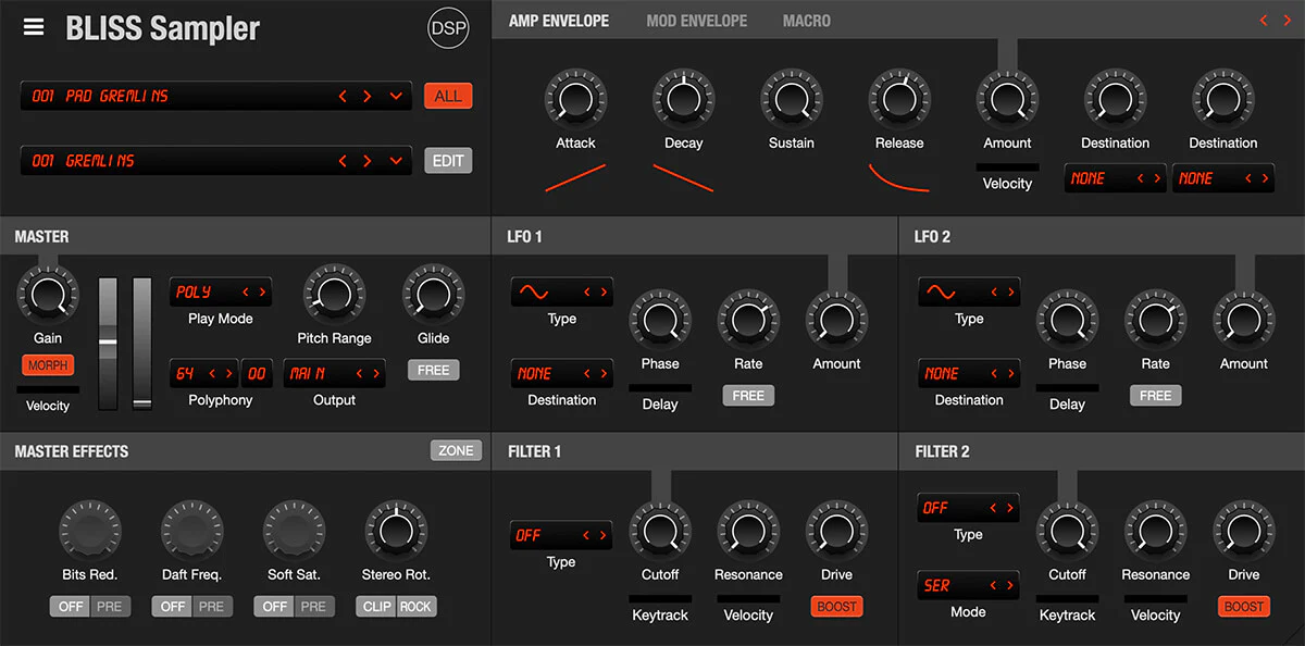 Disco DSP Bliss interface
