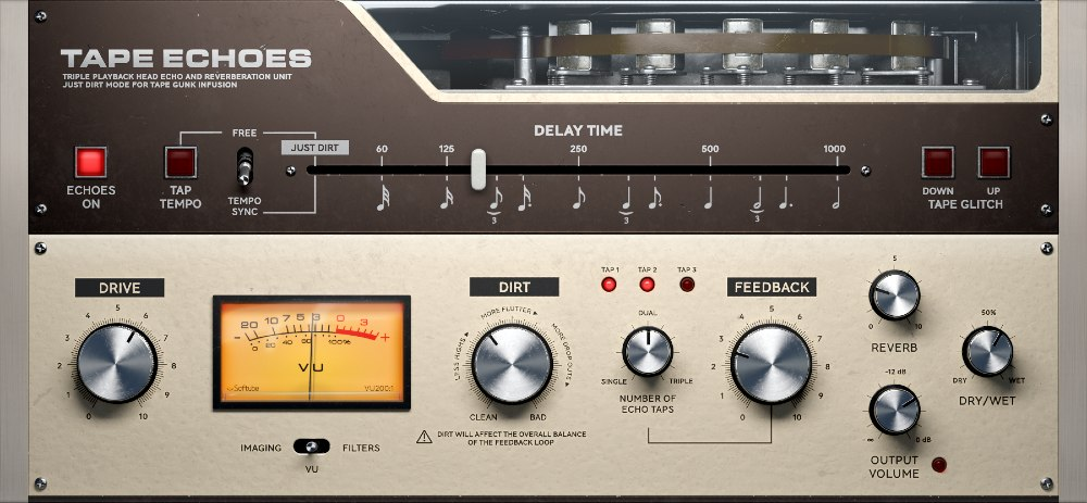 Softube Tape Echoes interface