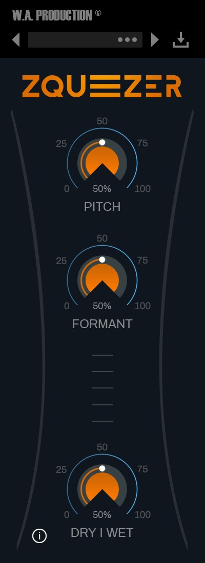 W. A. Production Zqueezer interface