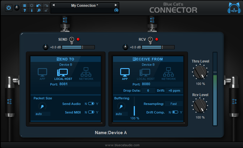 Blue Cat Audio Connector interface
