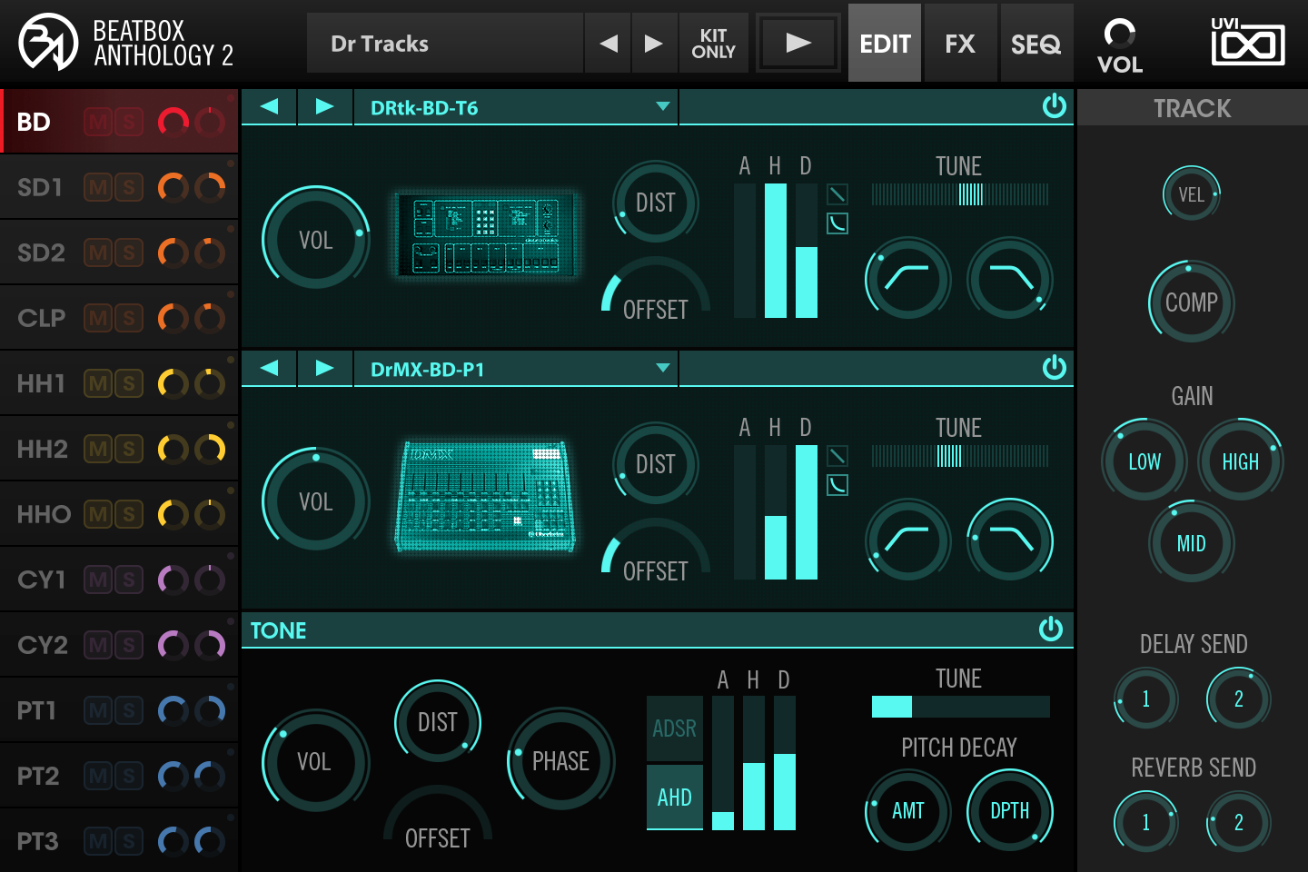 UVI BeatBox Anthology 2 interface