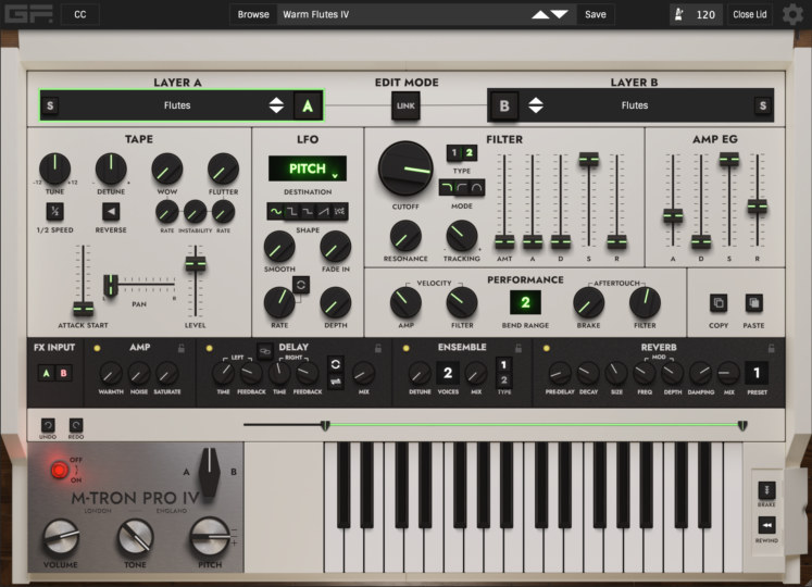 GForce Software M-Tron Pro IV interface