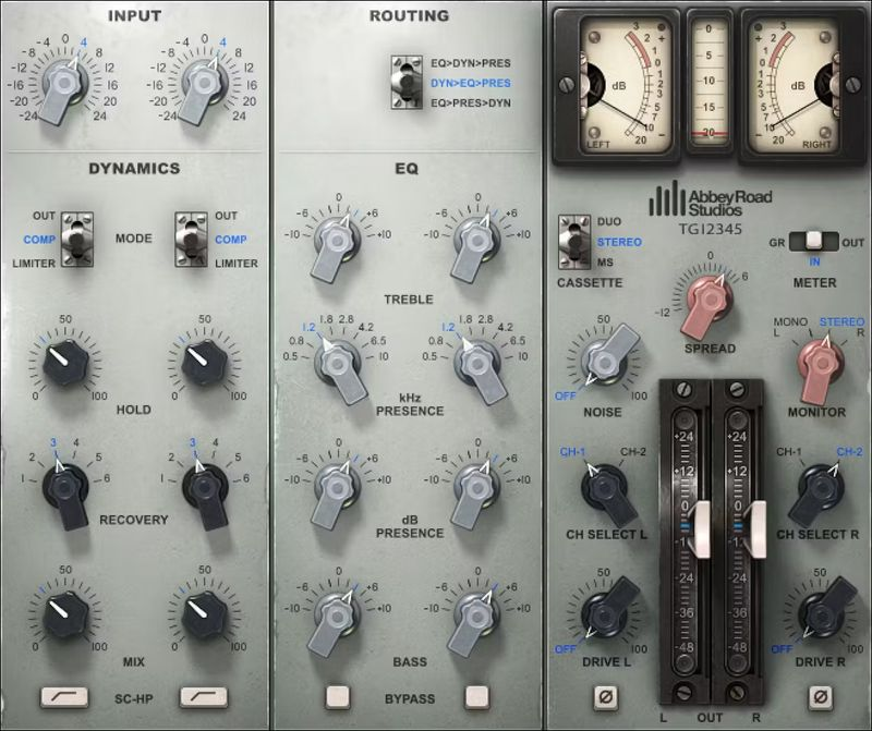 Waves Abbey Road EMI TG12345 Channel interface