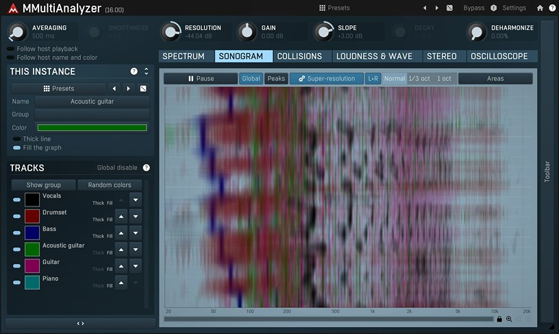MeldaProduction MMultiAnalyzer interface