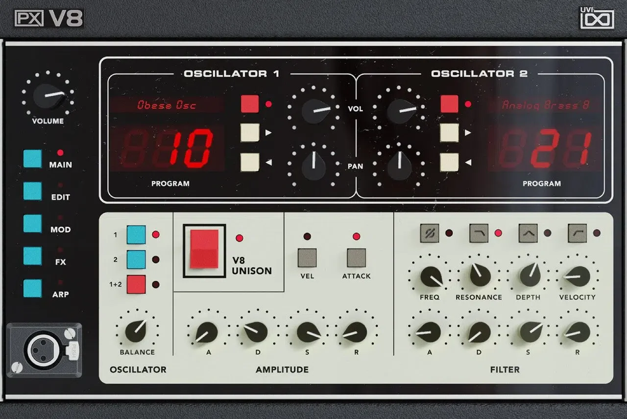 UVI PX V8 interface