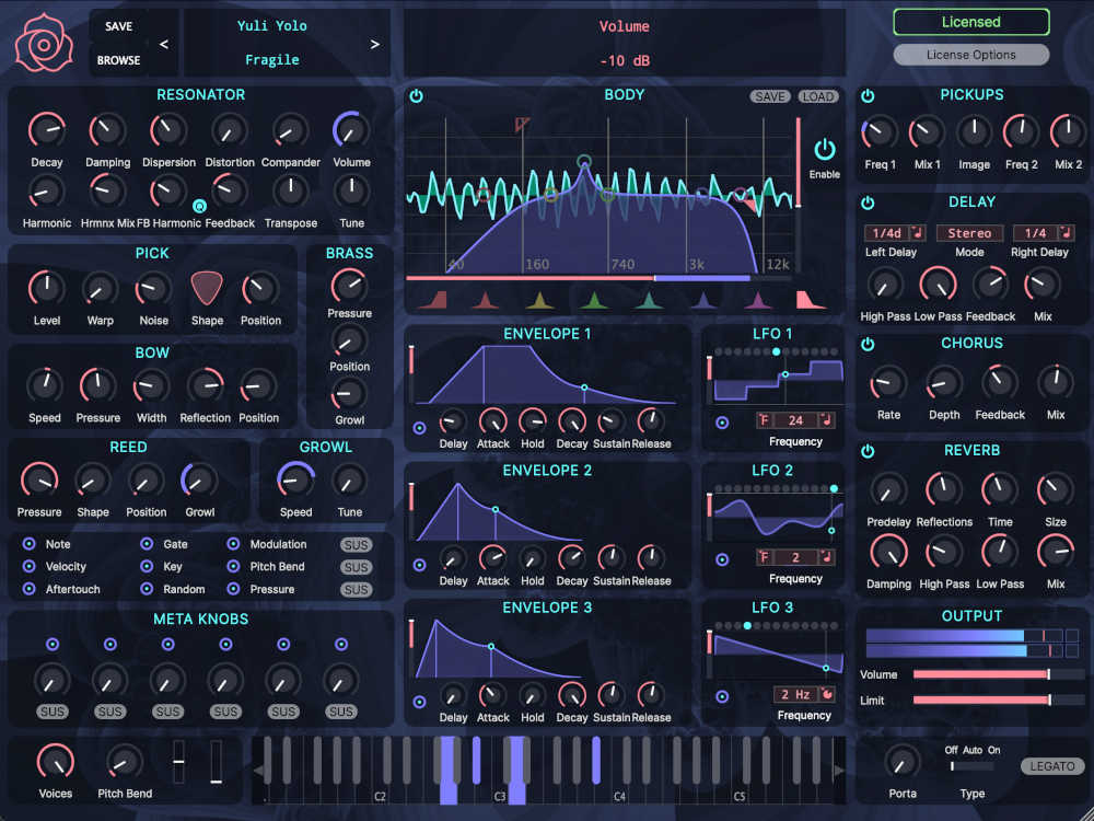 Tracktion Outersect Modeler interface