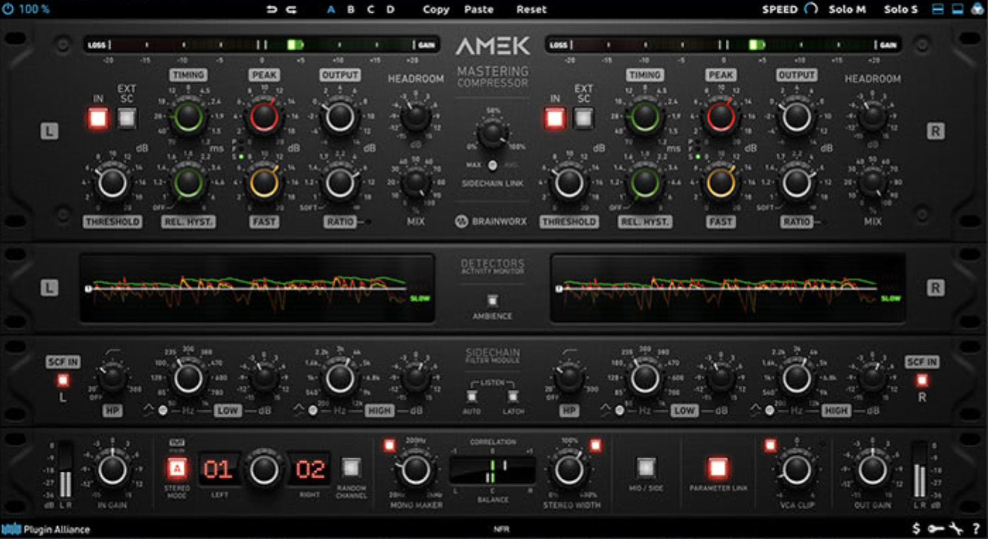 AMEK Mastering  Compressor interface