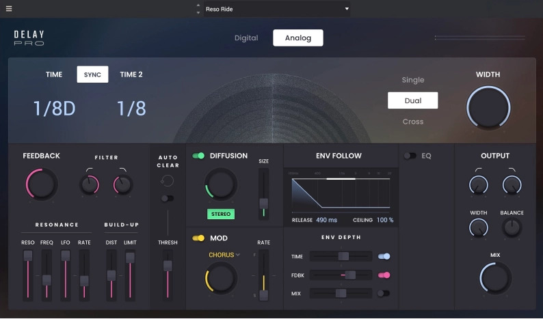 AIR Music Technology Delay Pro interface