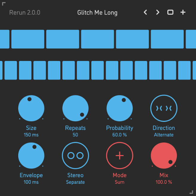 Sinevibes Rerun v2 interface