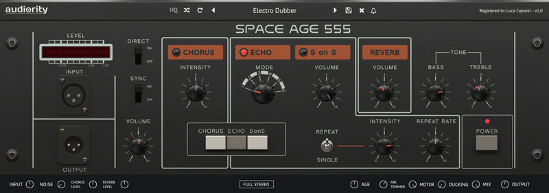 Audiority Space Age 555 interface