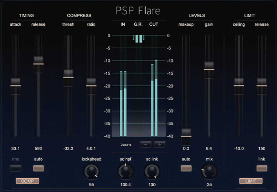 PSP Audioware Flare interface