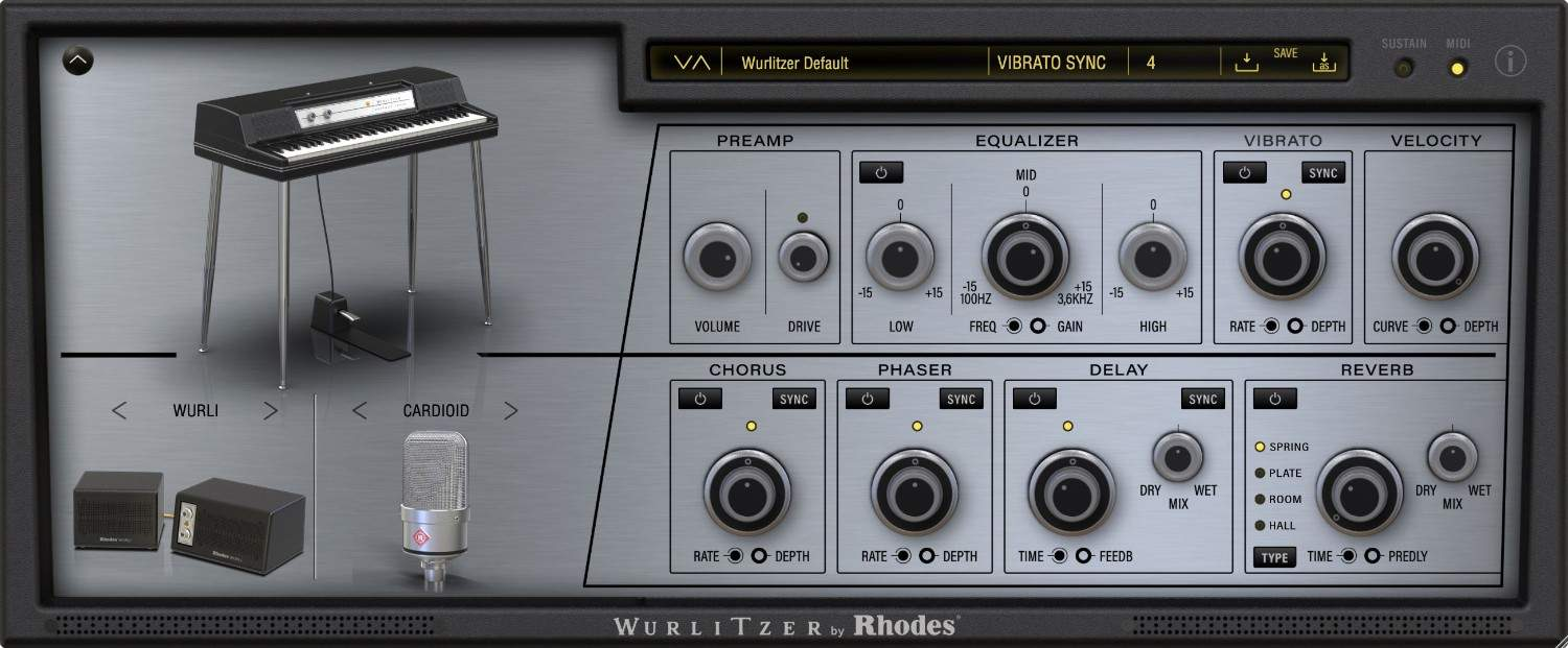 Rhodes Wurlitzer by Rhodes interface