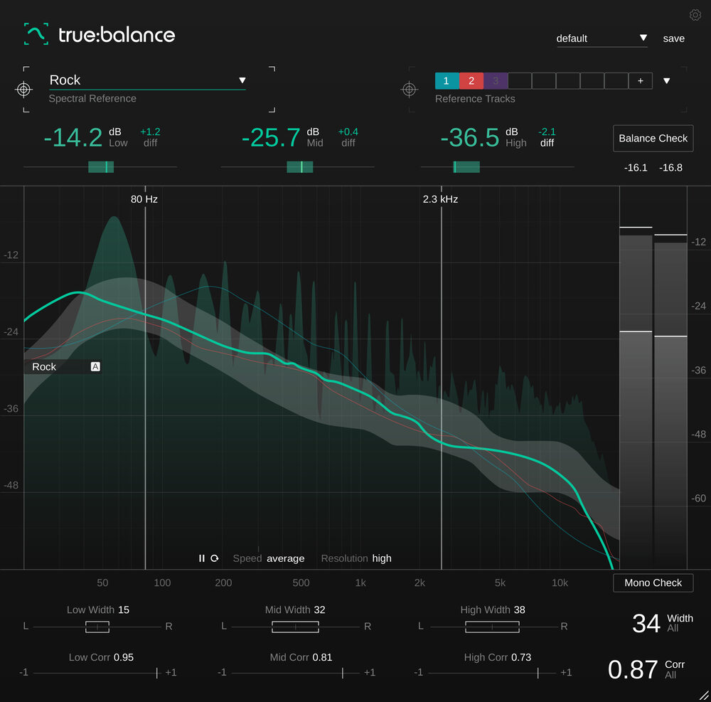 Sonible true:balance interface