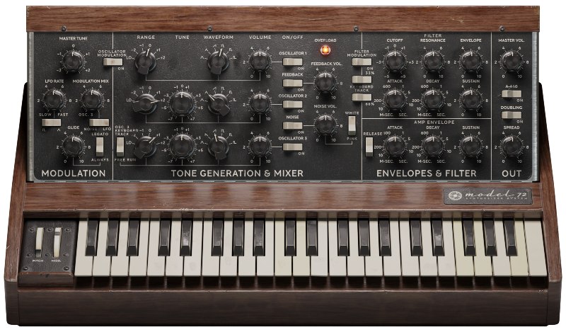 Softube Model 72 Synthesizer System interface