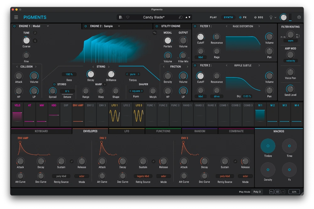 Arturia Pigments interface