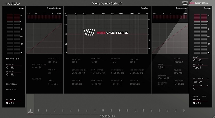 Softube Weiss Gambit Series interface