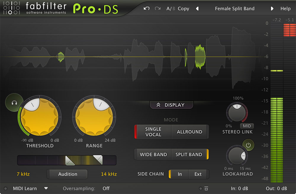 FabFilter Pro-DS interface