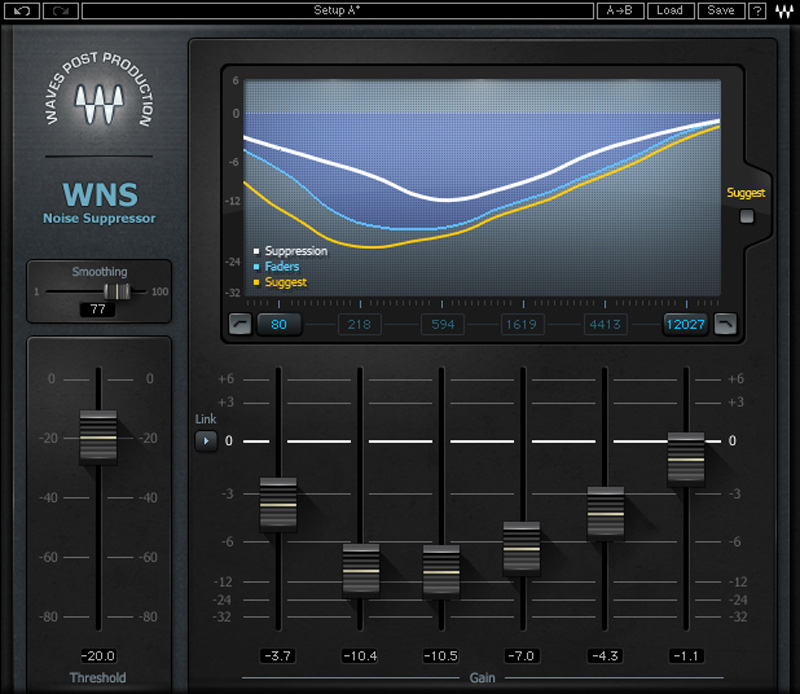 Waves WNS Noise Suppressor interface