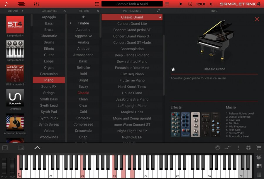 IK Multimedia SampleTank 4 interface