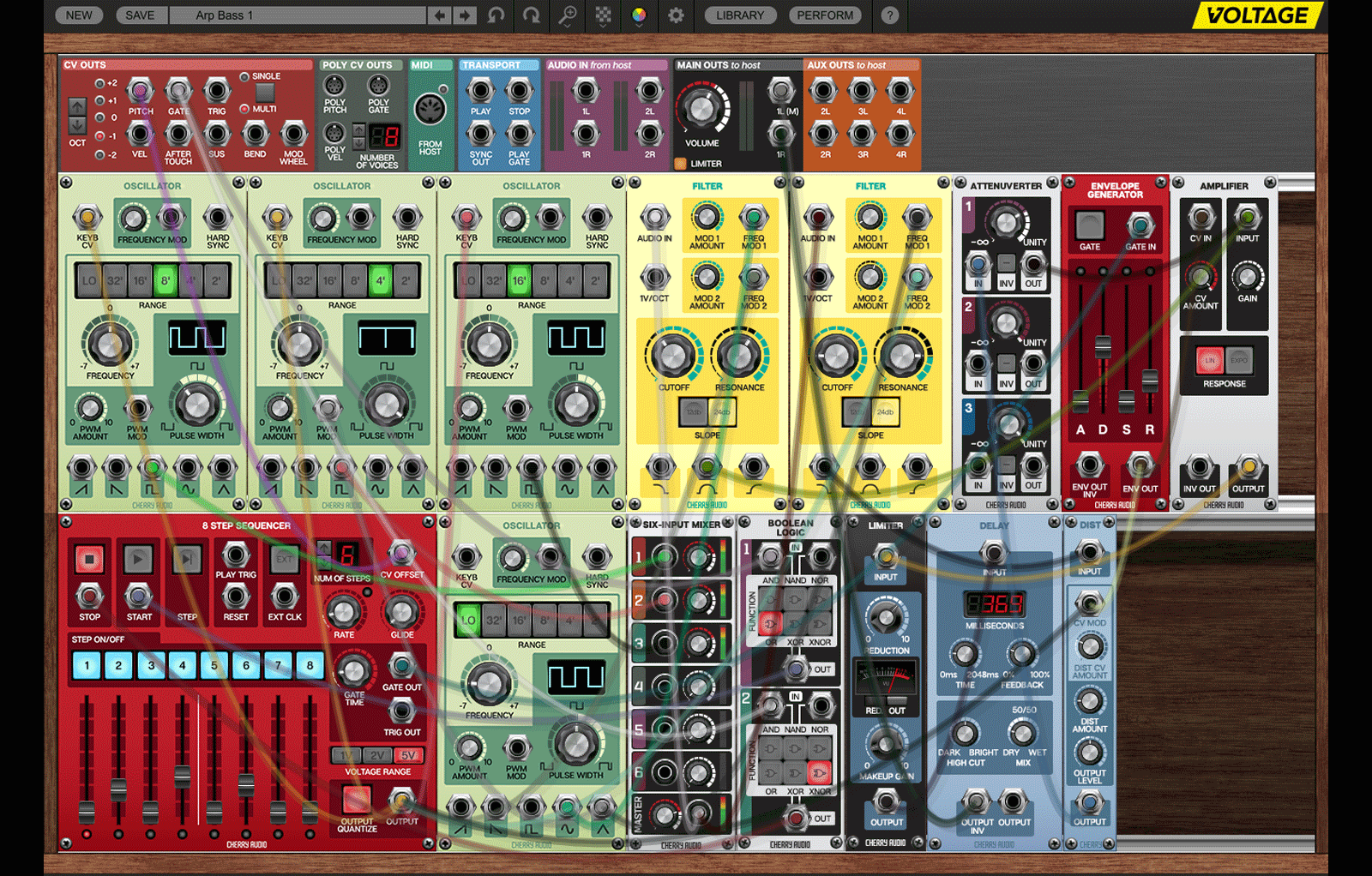 Cherry Audio Year One Collection interface