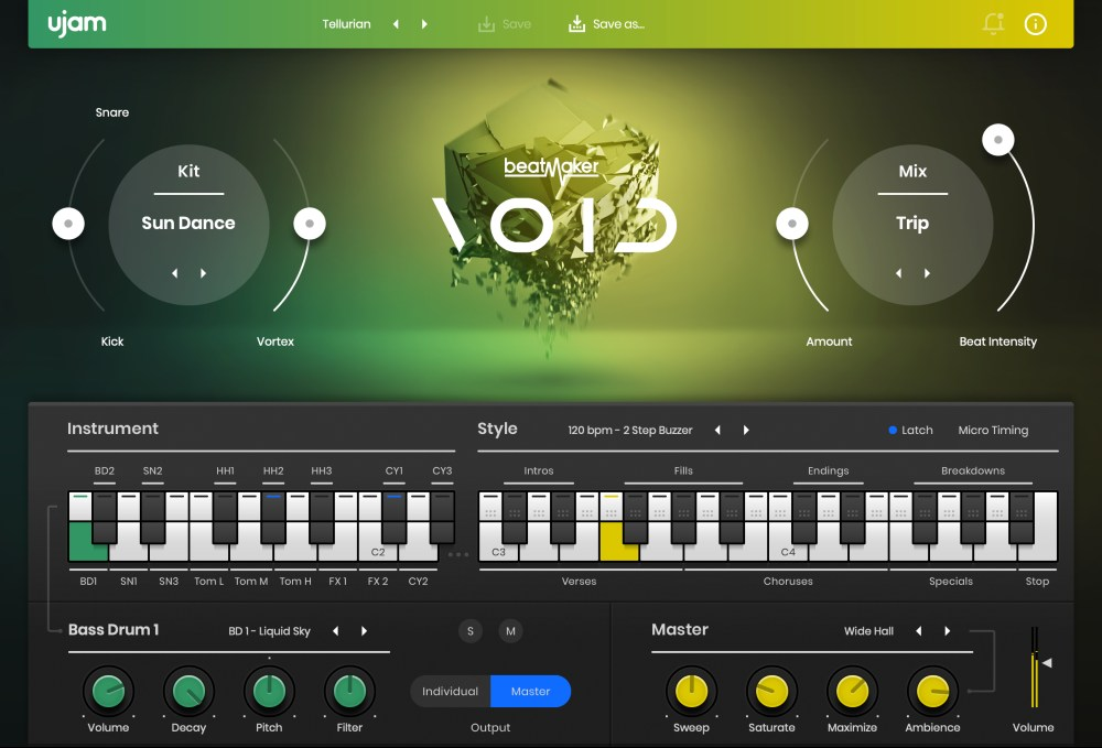 UJAM Beatmaker VOID interface