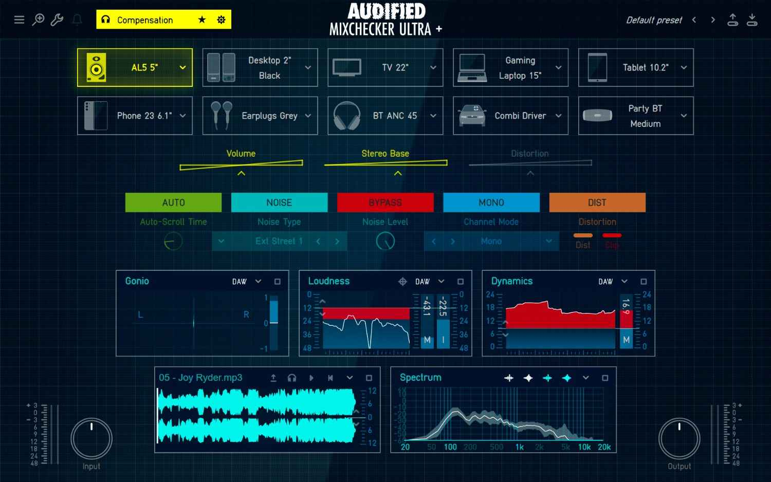 Audified MixChecker Ultra+ interface