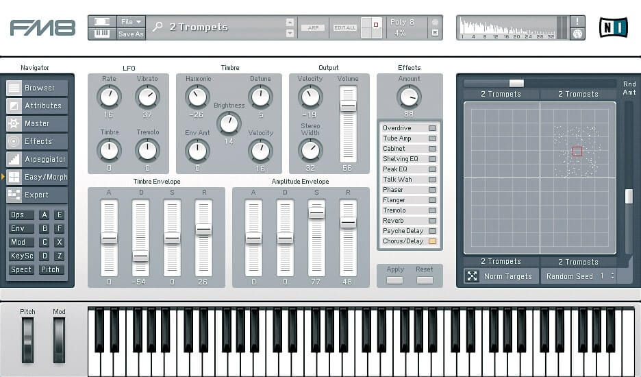 Native Instruments FM8 interface