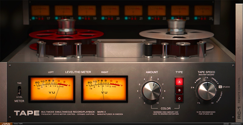 Softube Tape interface