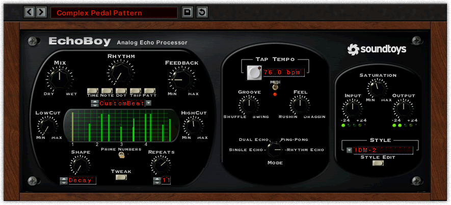 Soundtoys EchoBoy interface
