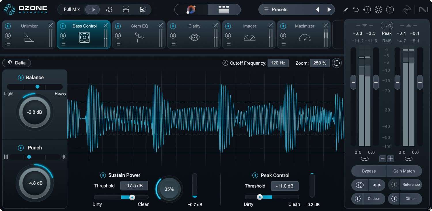 iZotope Ozone 12 Advanced interface
