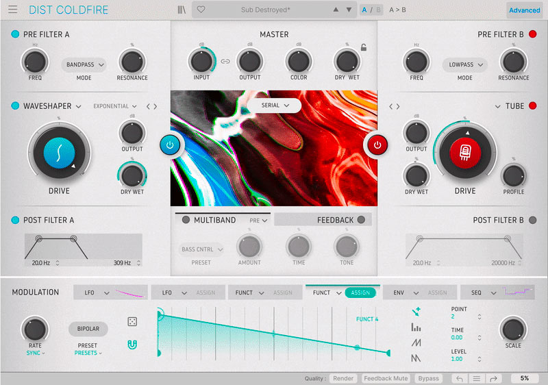 Arturia Dist COLDFIRE interface