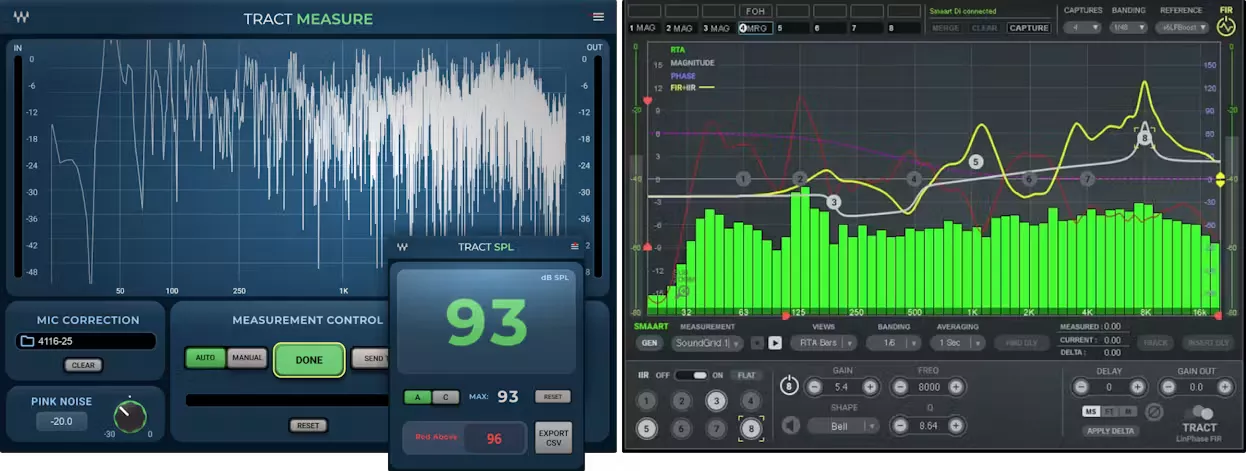 Waves TRACT System Calibration interface