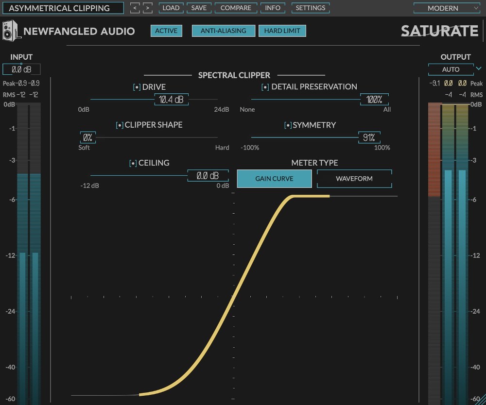 Newfangled Audio Saturate interface
