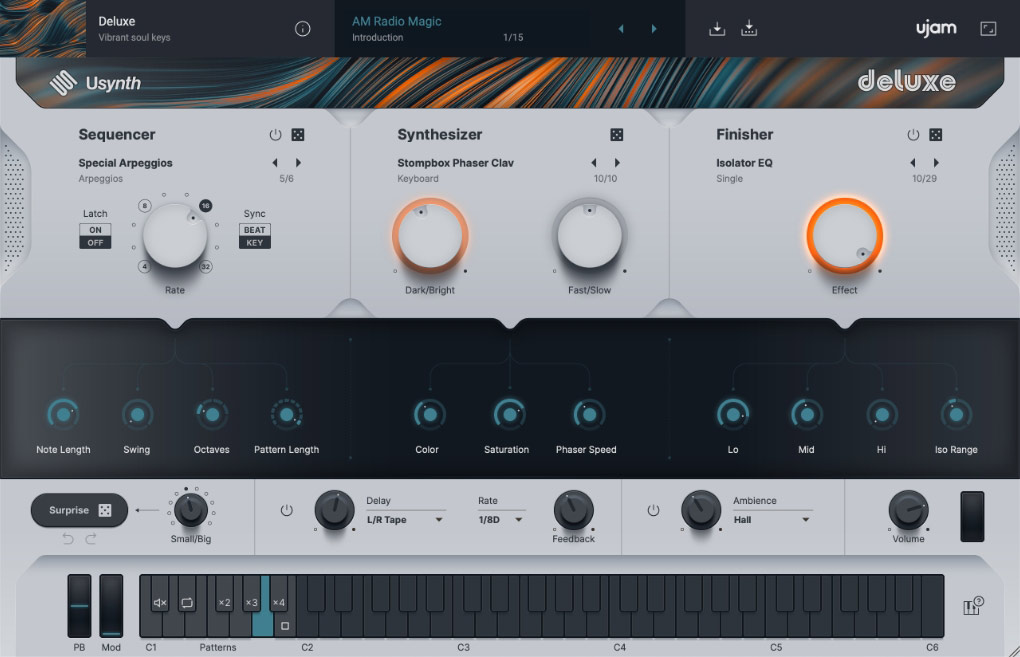UJAM Usynth Deluxe interface