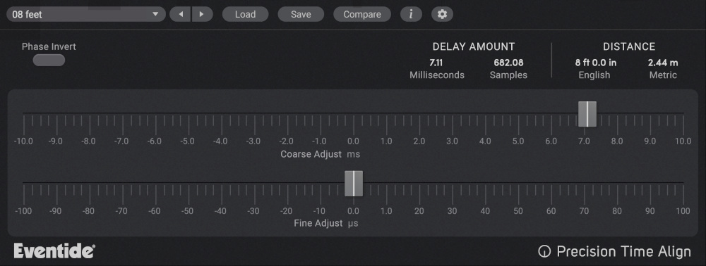 Eventide Precision Time Align interface