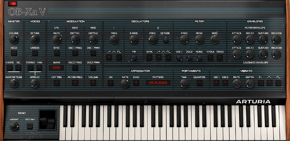Arturia OP-Xa V interface
