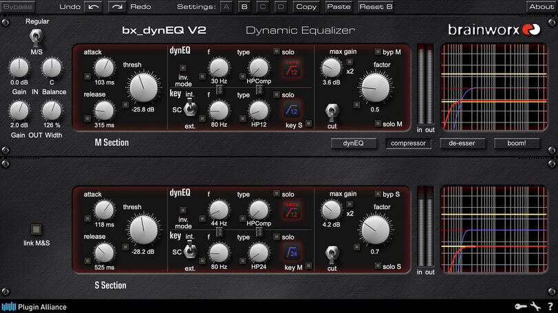 Brainworx bx_dynEQ V2 interface