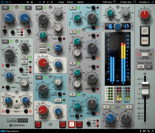 Brainworx bx_console AMEK 9099 interface