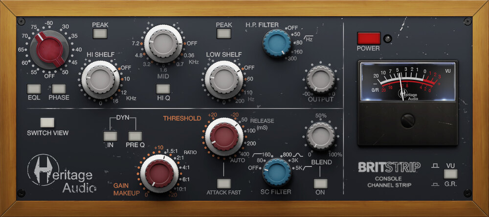 Heritage Audio BritStrip interface
