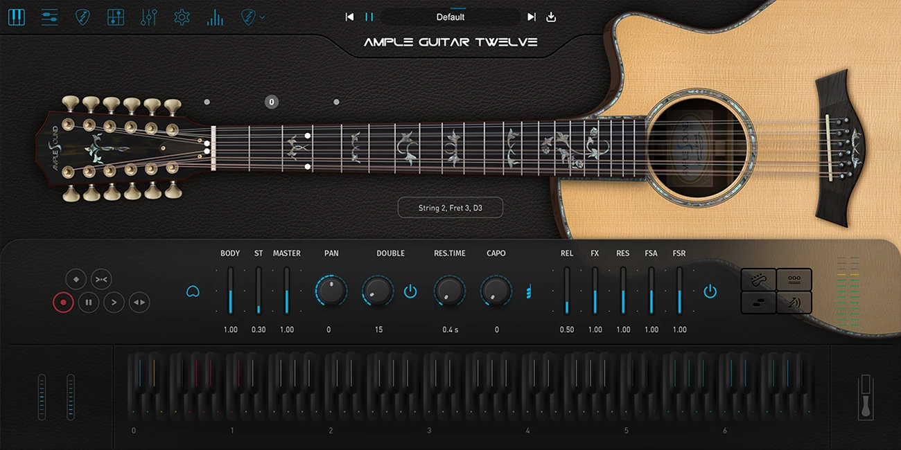 Ample Sound Ample Guitar Twelve III interface
